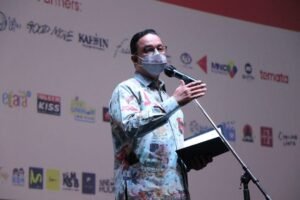 ymb5ik6rolswt5rzxs7y Gubernur DKI Jakarta, Anies Baswedan memberikan sambutan pada Pembukaan Jakarta Film Week 2021, Kamis (18/11) malam. Foto: Dok: Pemprov DKI Jakarta
